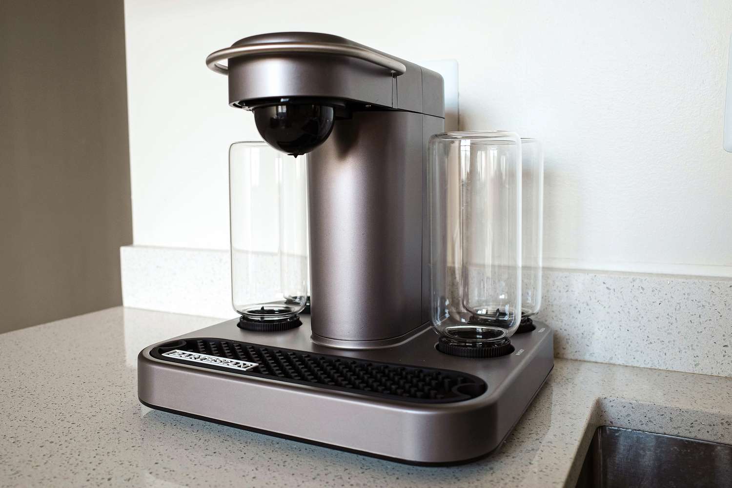 The Bartesian Cocktail Machine on a kitchen counter