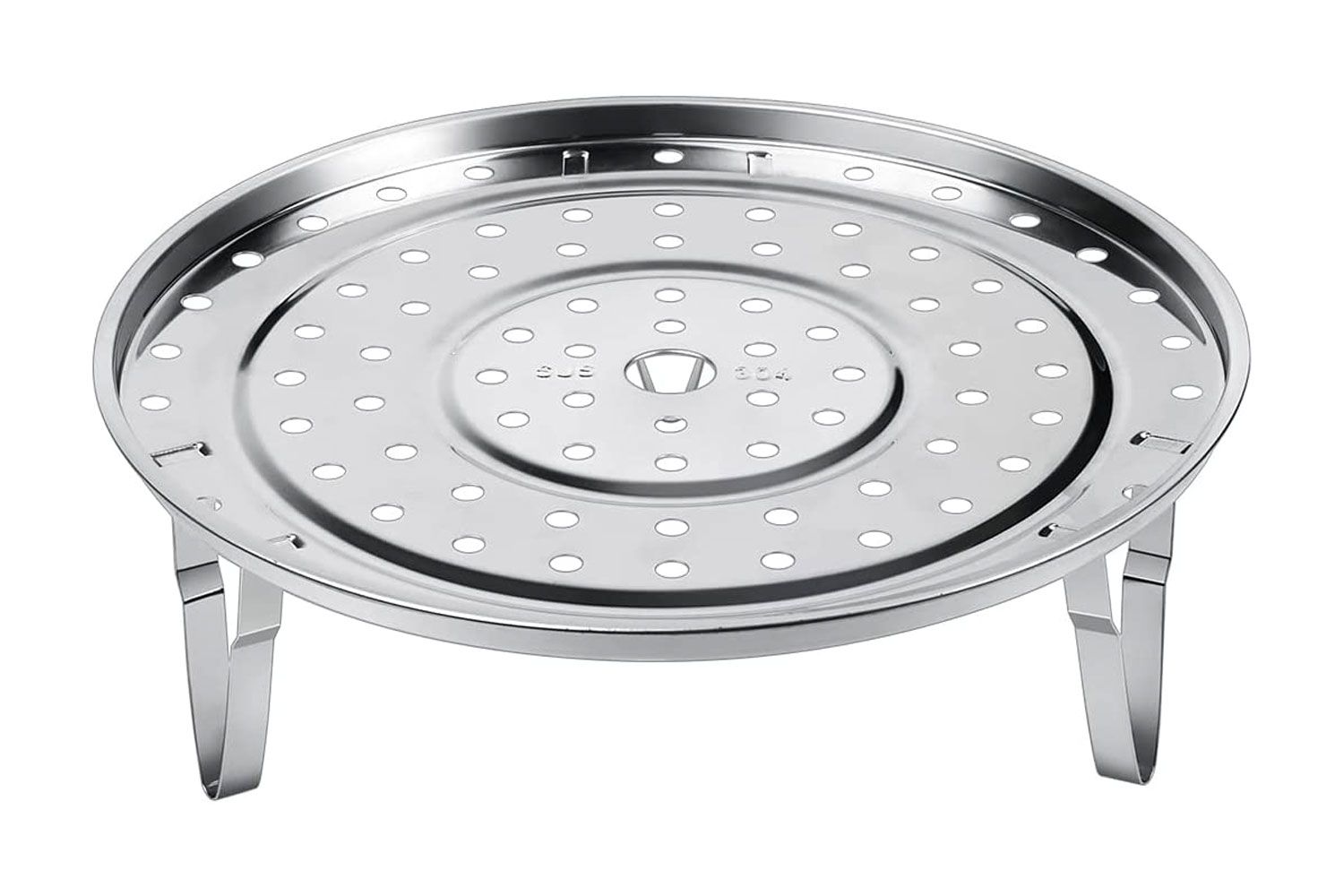 Steamer Rack 8.5 Inches 304 Stainless Steel Steaming Rack Steam Tray with Removable Legs for Steamer Cookware Instant Pressure Cooker Multi-functional...