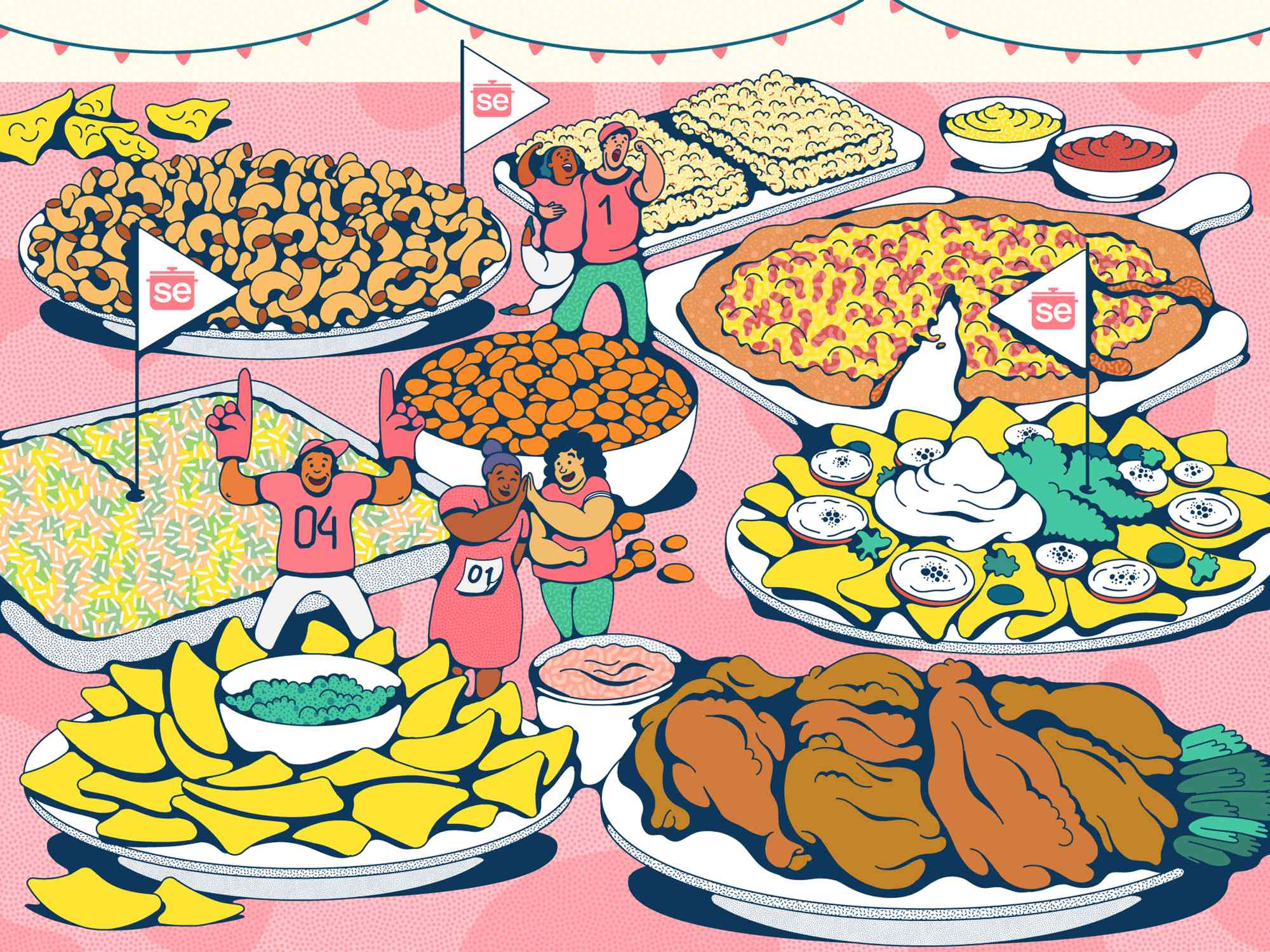 Illustration of Game Day Snacks