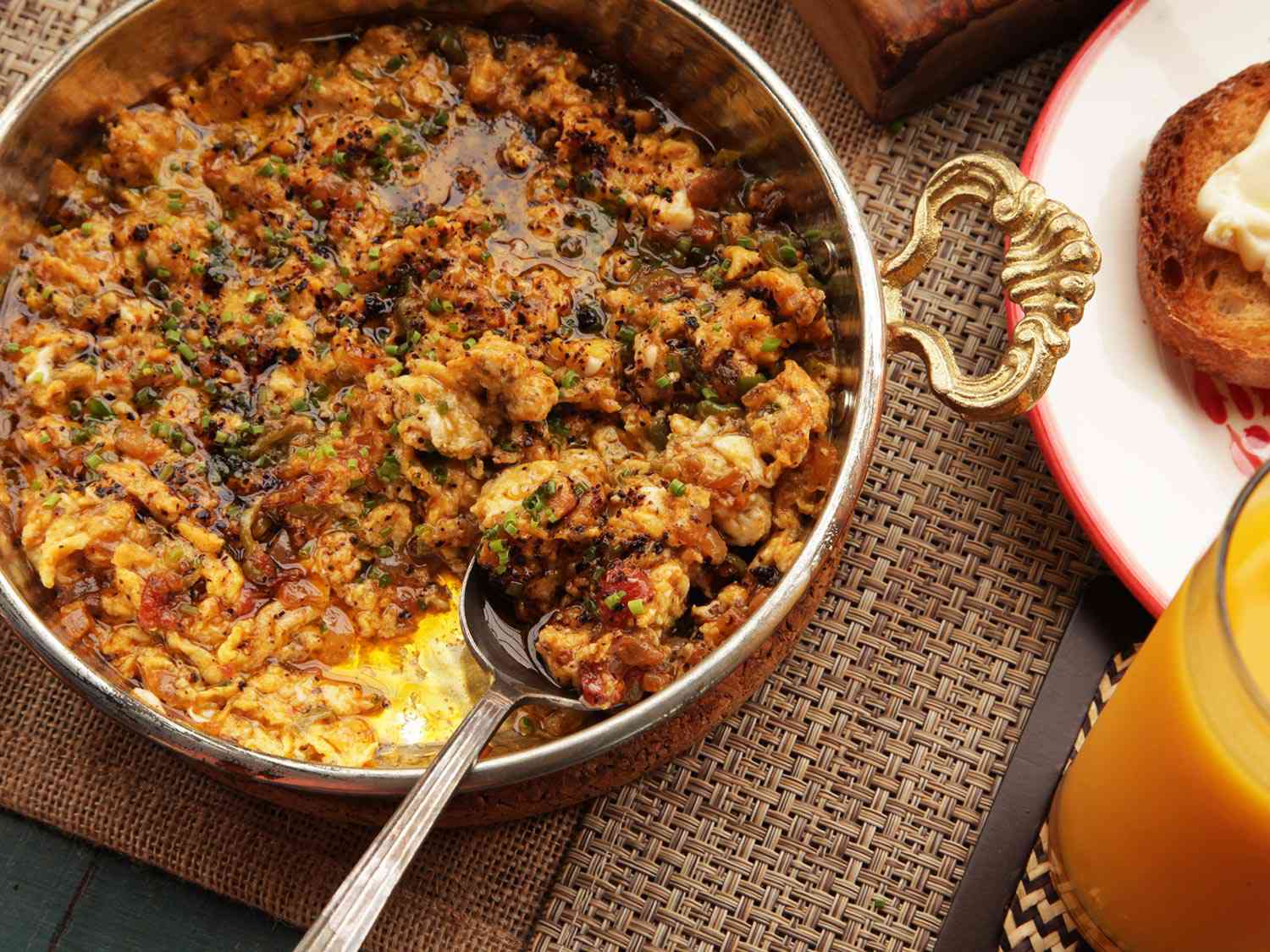 Menemen served out of a sahan