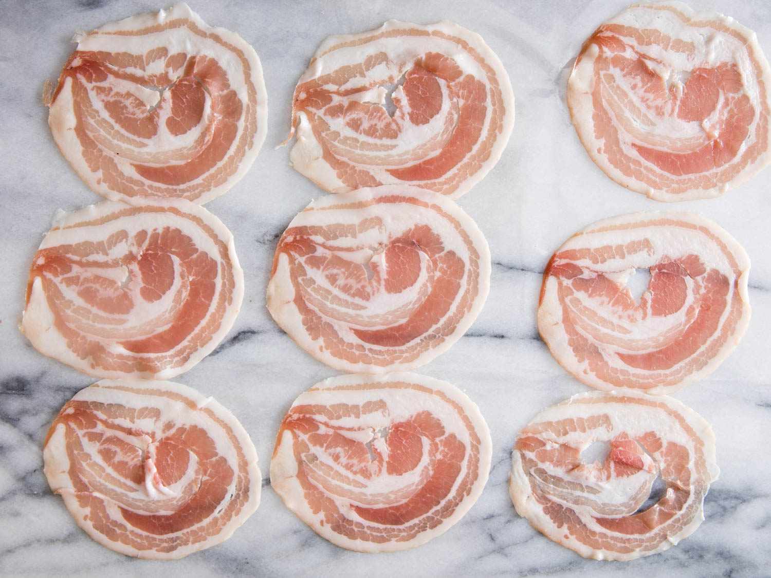 thinly sliced round of pancetta