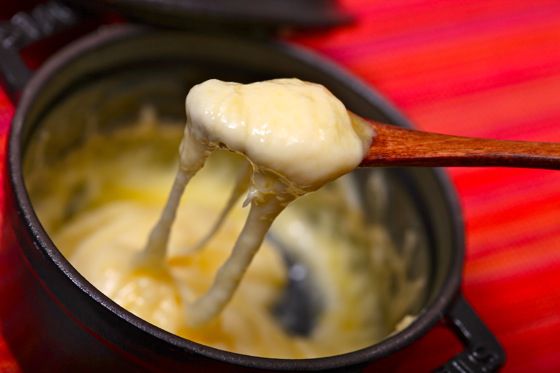 Melted Monterey Jack cheese.