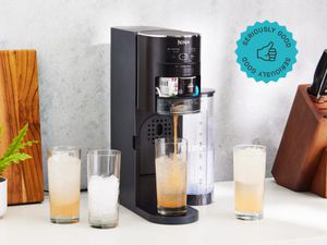 ninja thirsti with multiple carbonated beverages around it