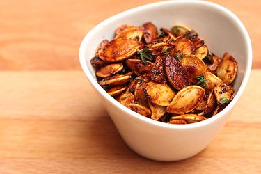 Pumpkin Seeds With Honey Mustard and Thyme