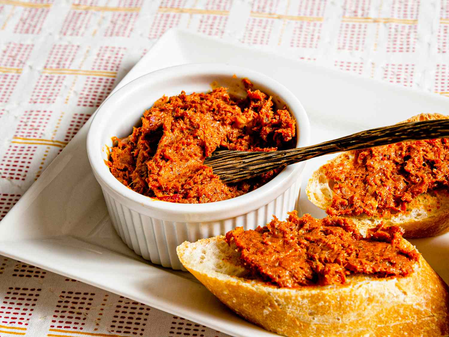 Side angle view of fake Nduja 