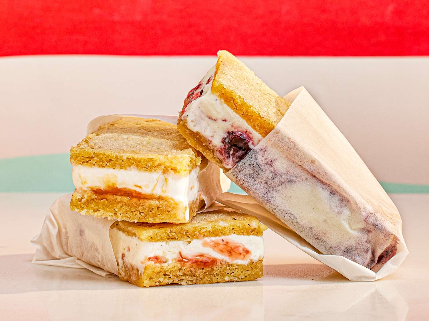 Side view of ice cream