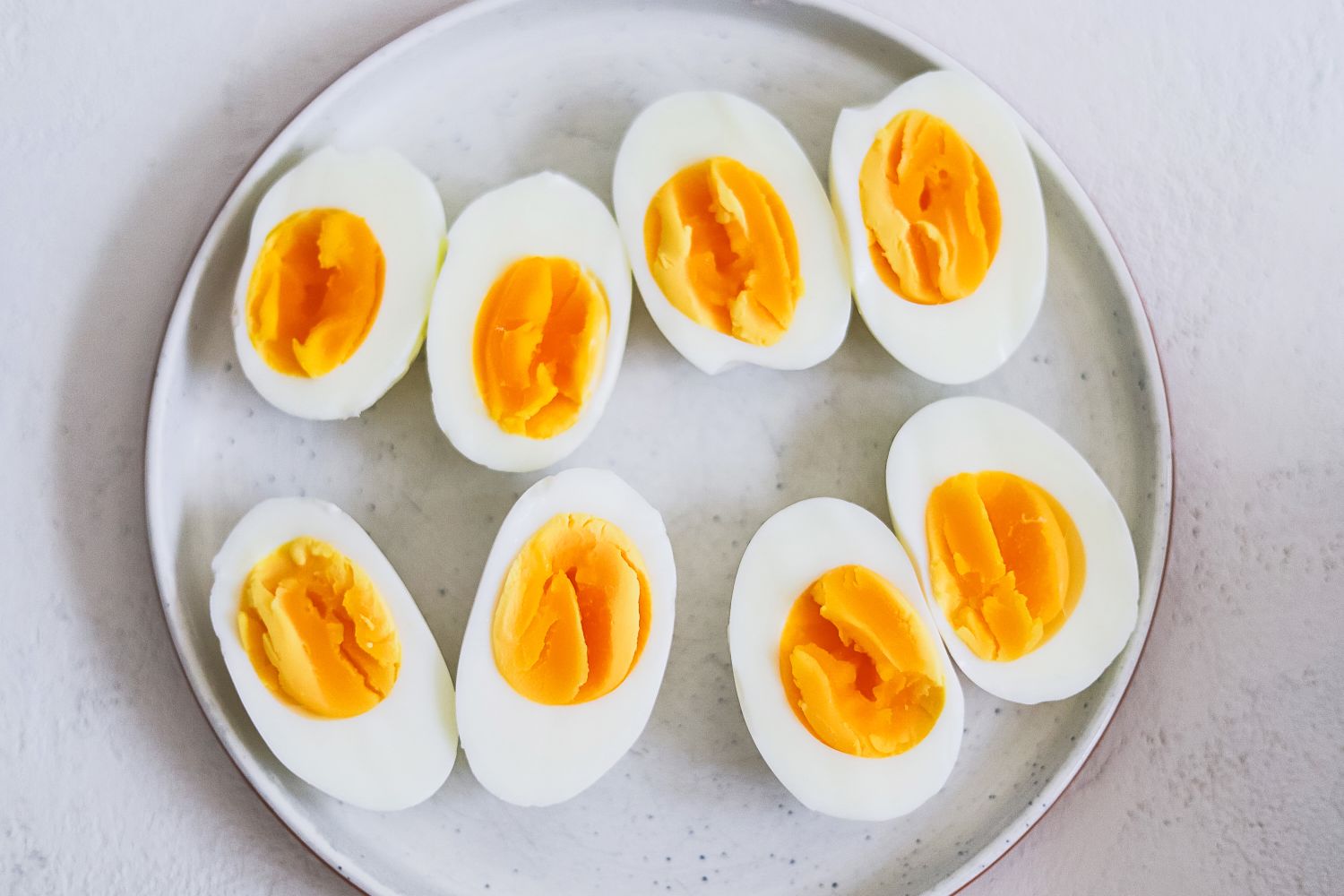 Hard-boiled eggs made in the Nordic Ware Egg Boiler