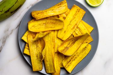 Fried plantains on a plate