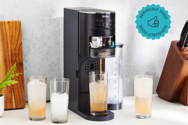 ninja thirsti with multiple carbonated beverages around it