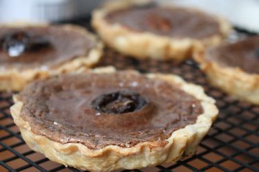 Pies made with lard-based crust. 