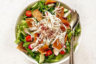 Overhead view of Fattoush 