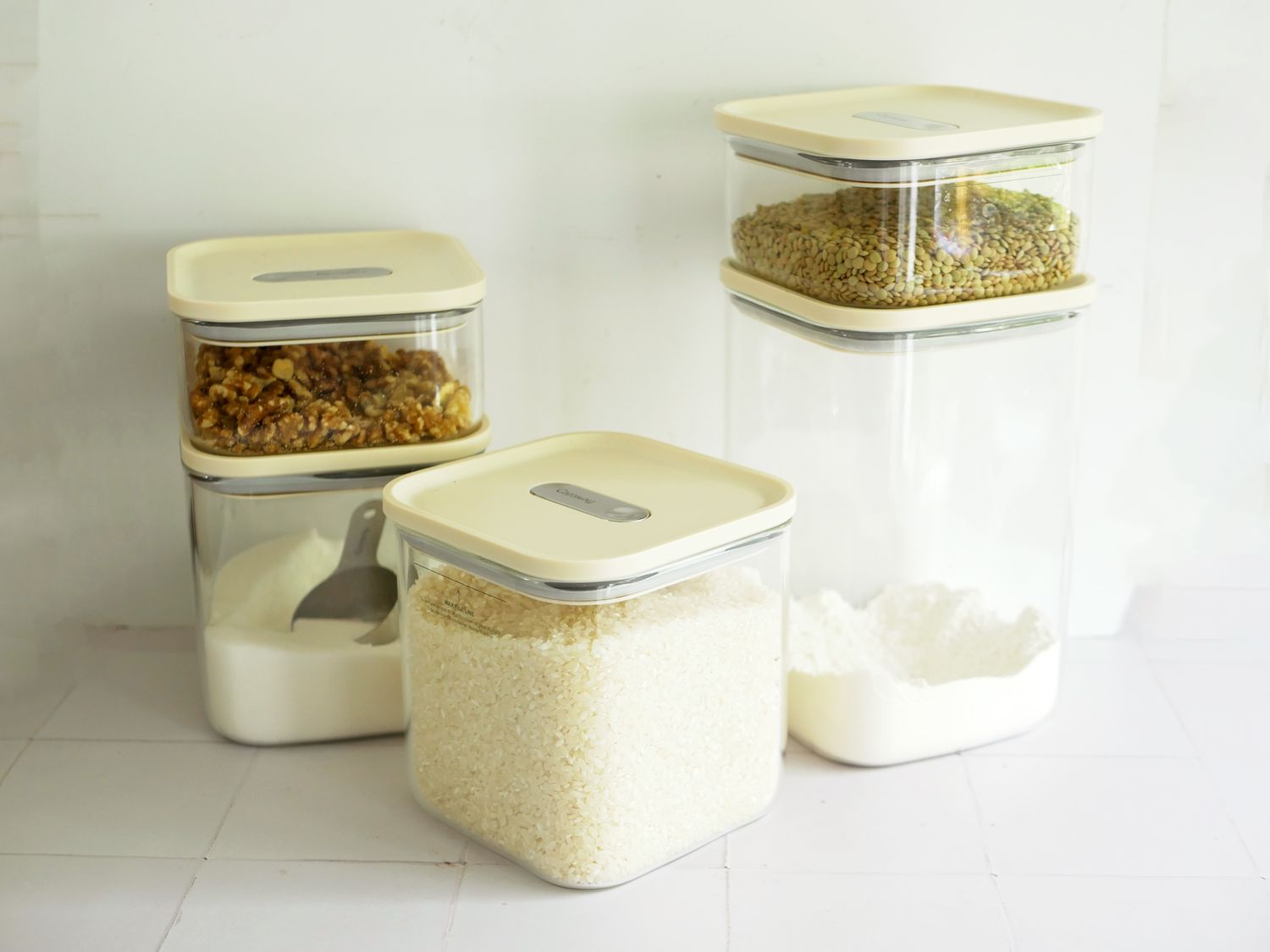 Caraway containers on a white backdrop