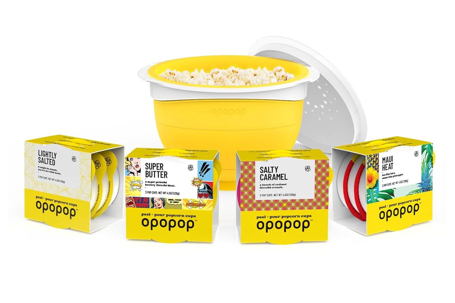 Opopop 12-Pack Variety Gourmet Microwave Popcorn Kit