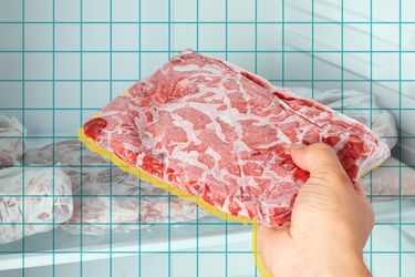 Graphic of pulling meat from the freeze
