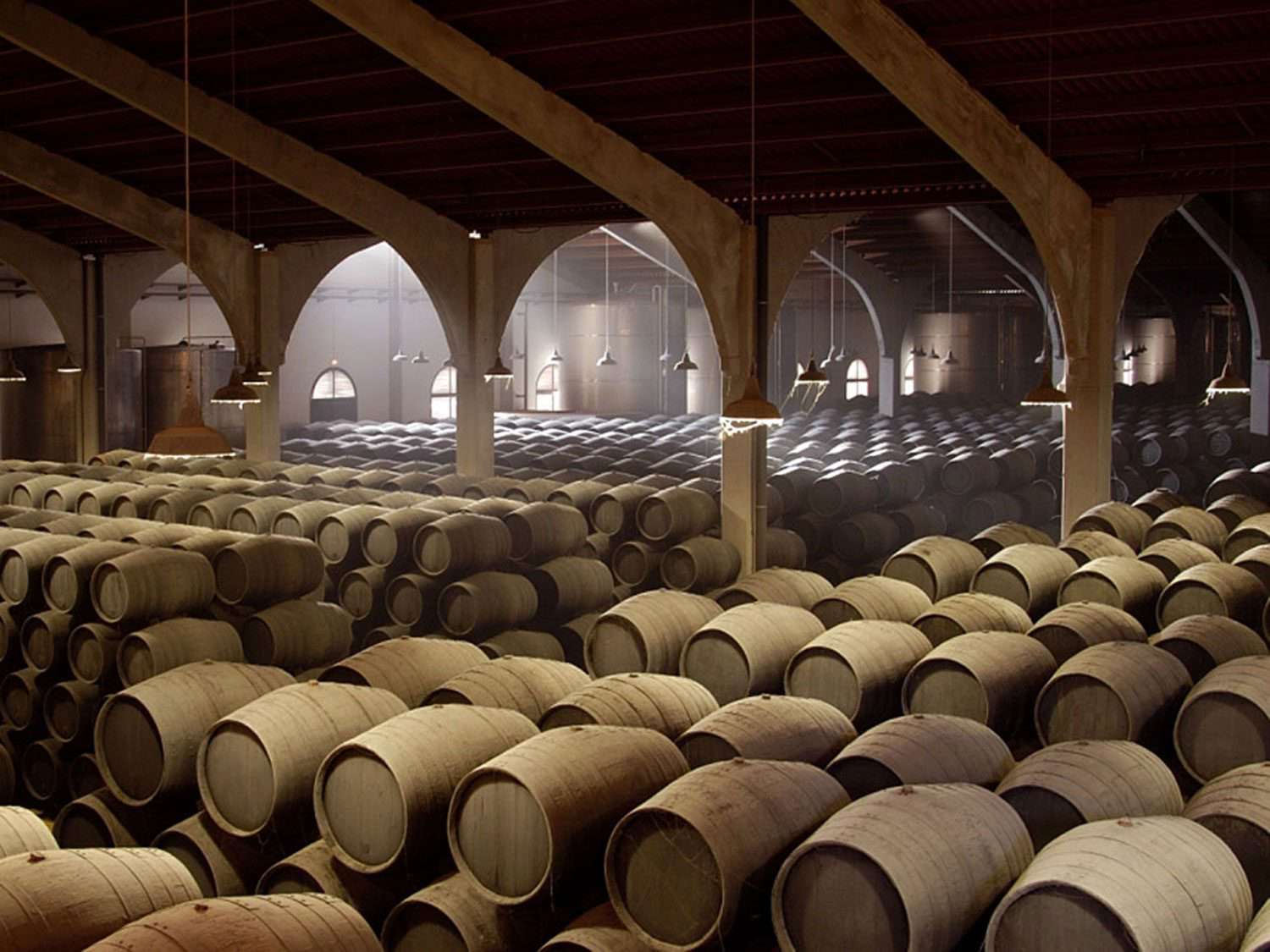 Solera system for aging sherry in Spain