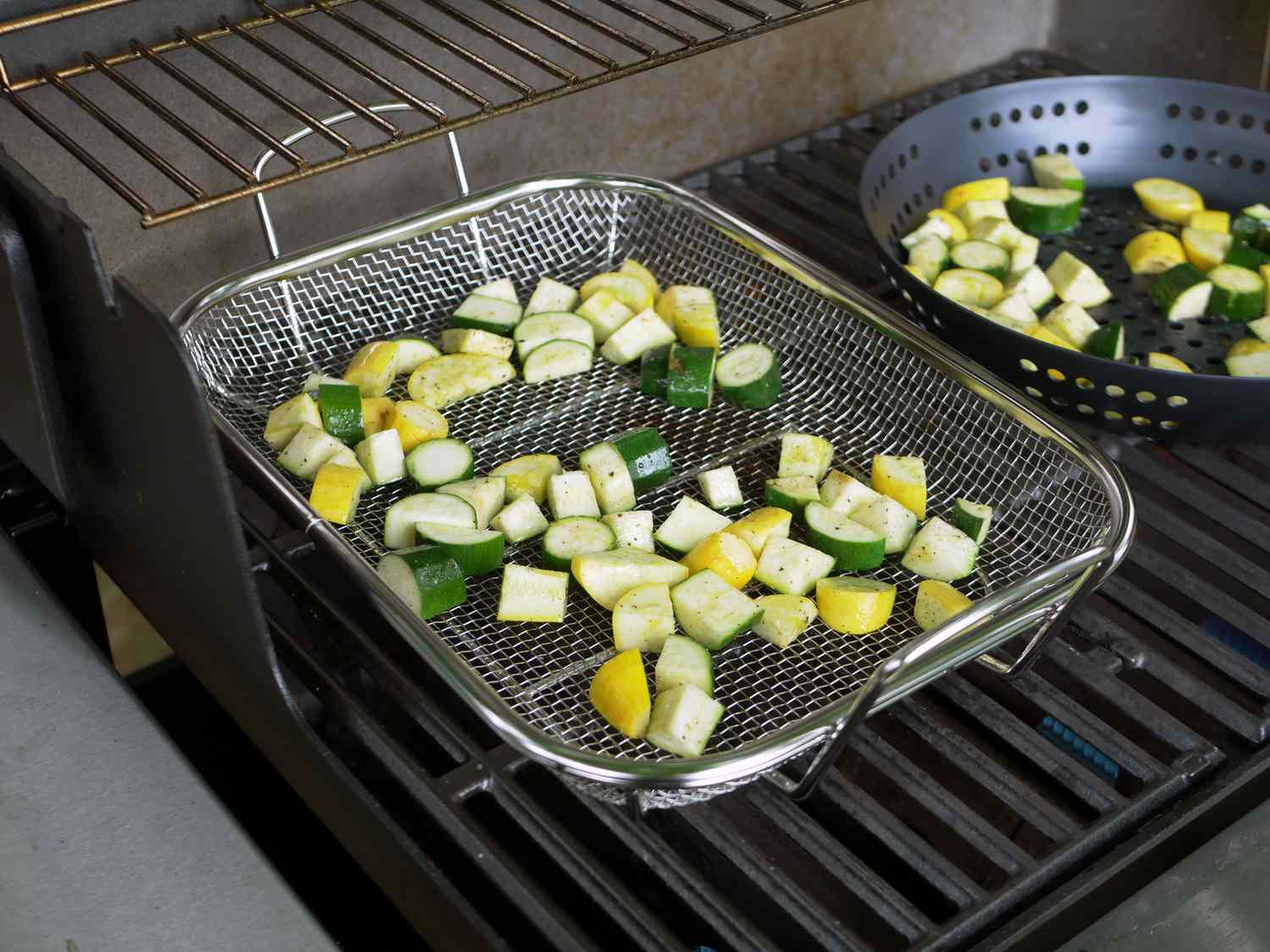 zucchini and squash in the outset grill basket