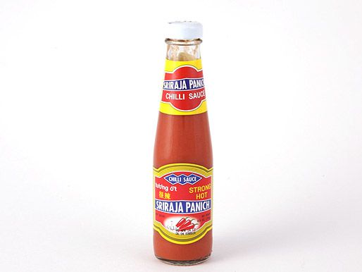 A bottle of Sriraja Panich Sriracha sauce