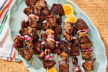 Overhead view of Steakhouse Kebabs