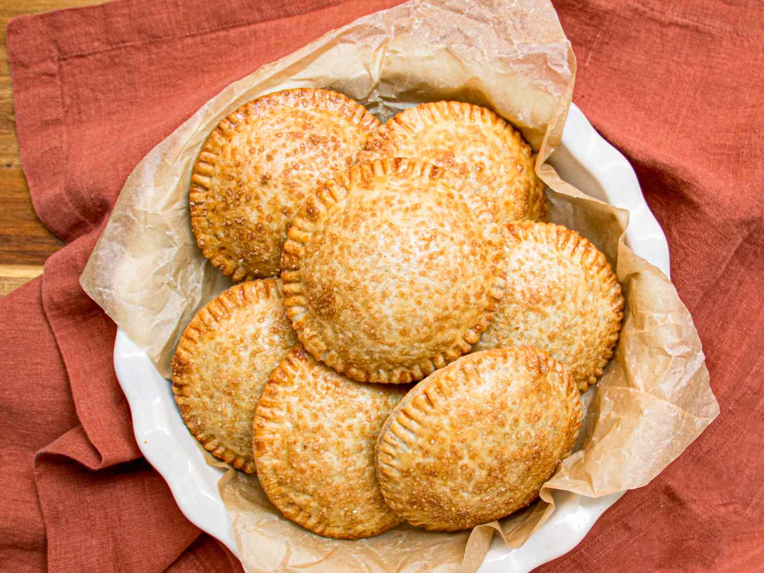 Overhead view of hand pies