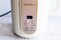 closeup of the control panel on the alfabot