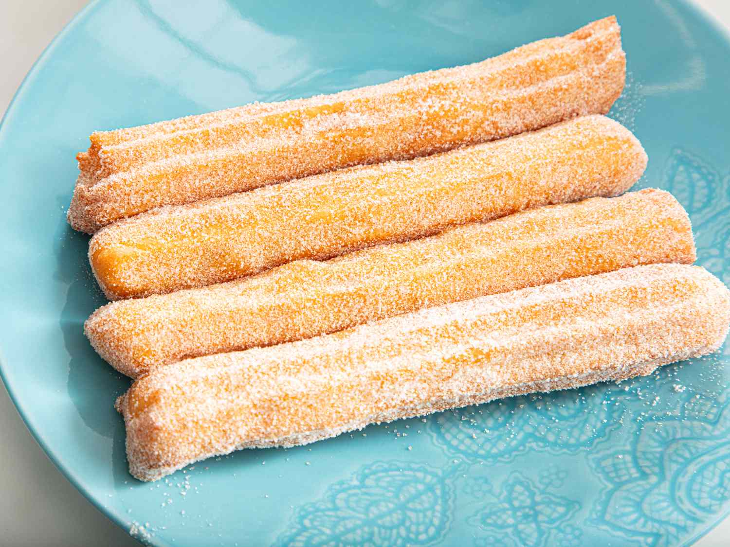 Side view of churros