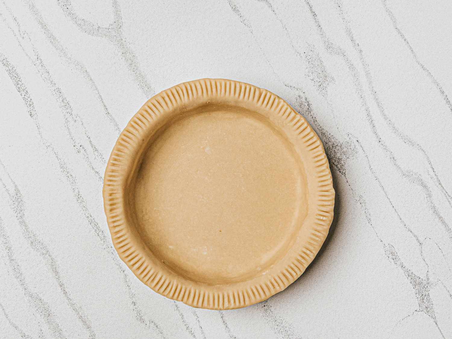 Overhead view of steps to make shoofly pie