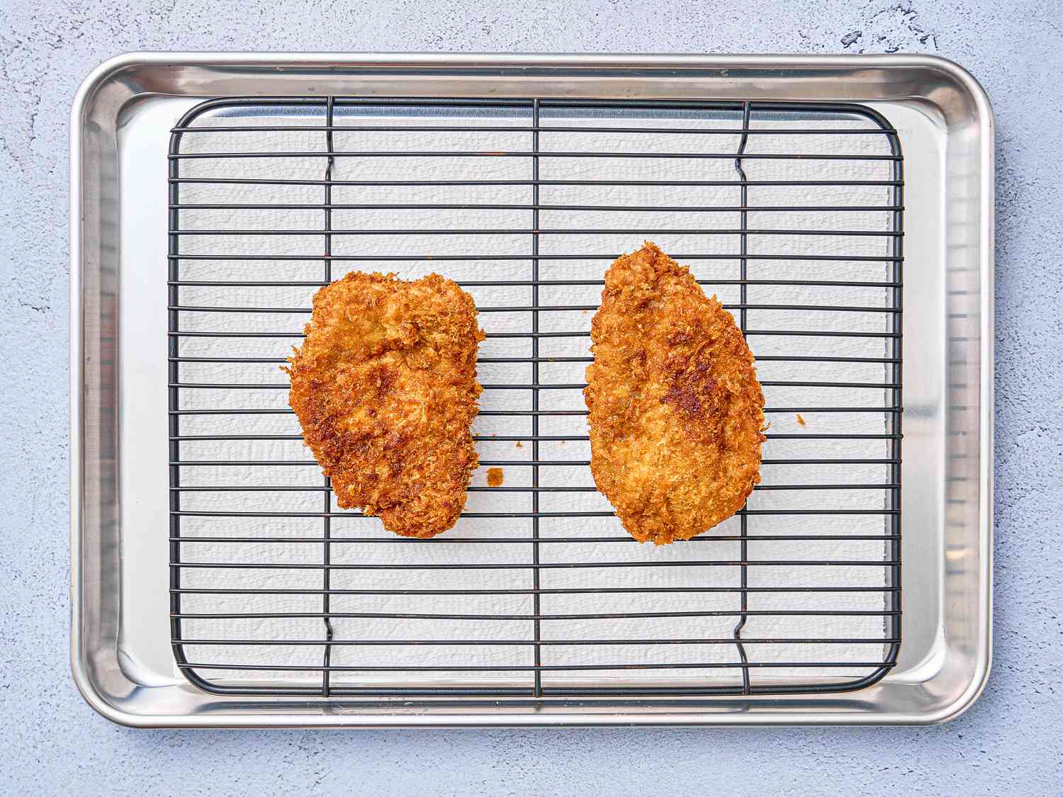 Overhead view of pork chop