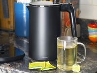 the Zwilling kettle with a cup of tea
