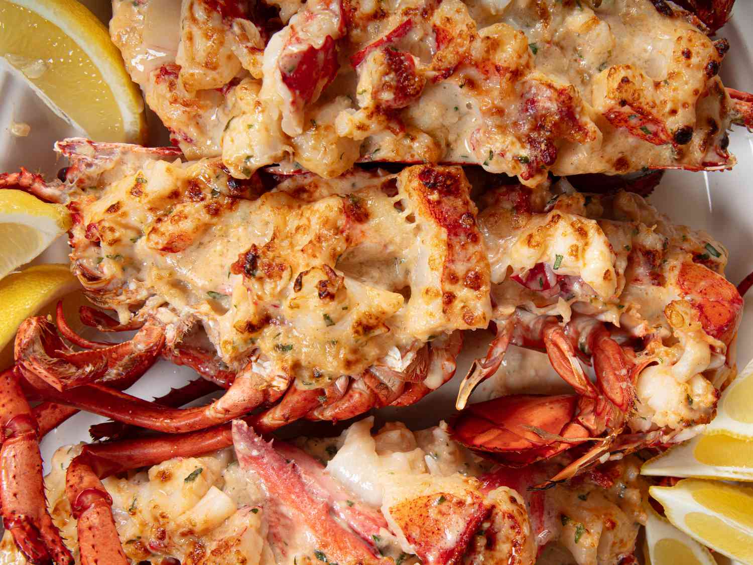 Overhead view of Lobster Thermidor