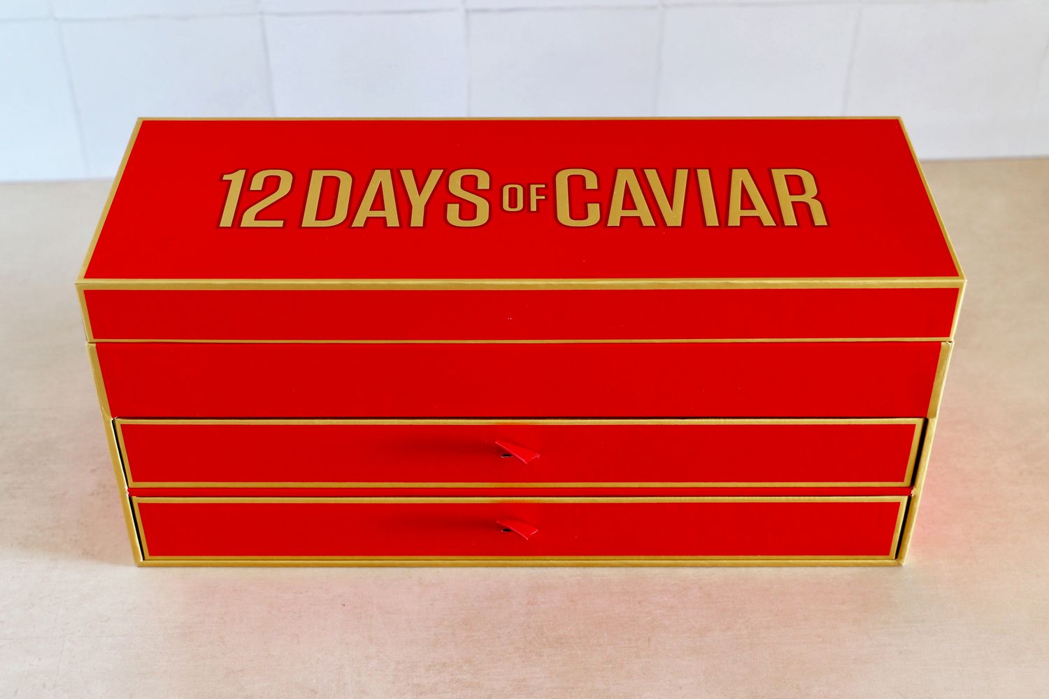 The exterior of the Caviar Co 12 Days of Caviar Advent calendar