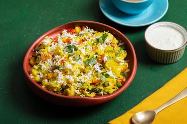 Side view of finished pohe