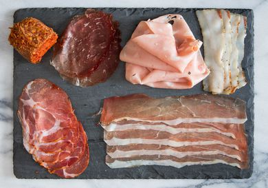 a selection of salumi