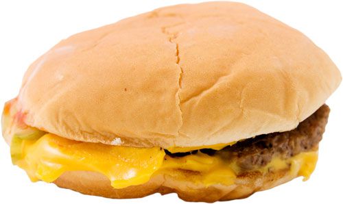 A McDonald's double cheeseburger. 