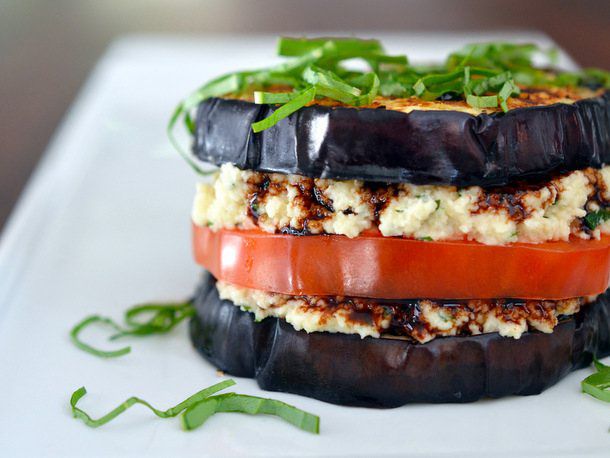 Eggplant "Ricotta" Stacks