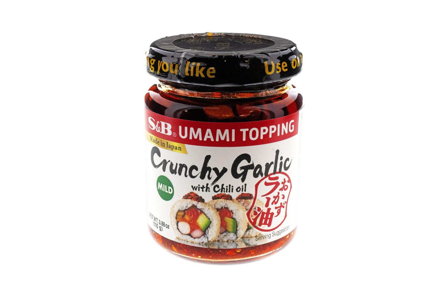 S&amp;B Chili Oil with Crunchy Garlic, 3.9 Ounce
