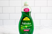 Palmolive Ultra Strength Dish Soap on counter