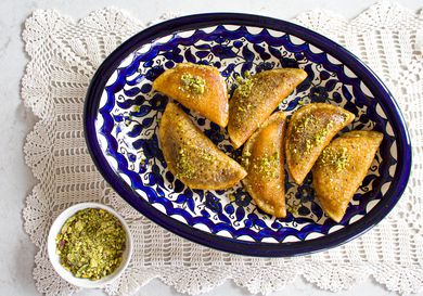 Overhead view of qatayeh