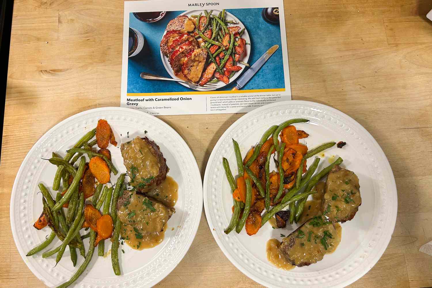 Marley Spoon meals on plates