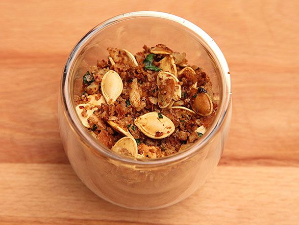 Pumpkin Seeds With Anchovy Bread Crumbs