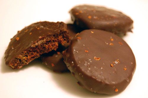 Chocolate cookies with chiles