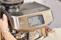 The digital display on the front of the Breville The Oracle Jet Espresso Machine