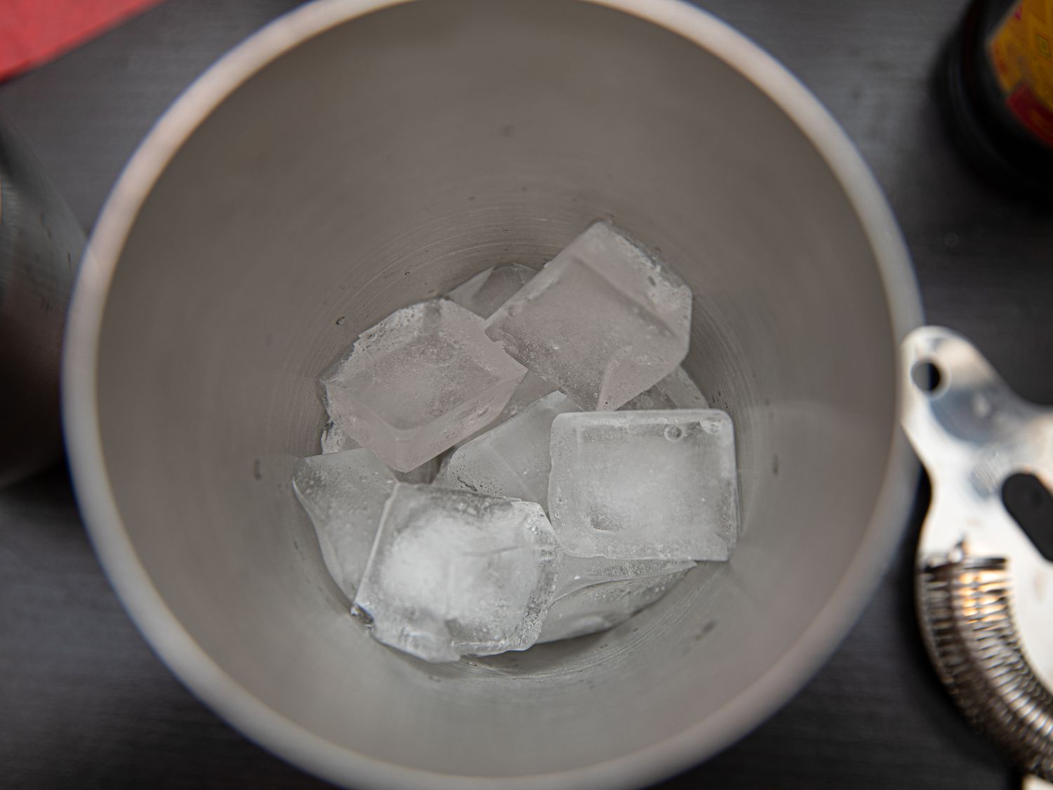 Overhead view of ice