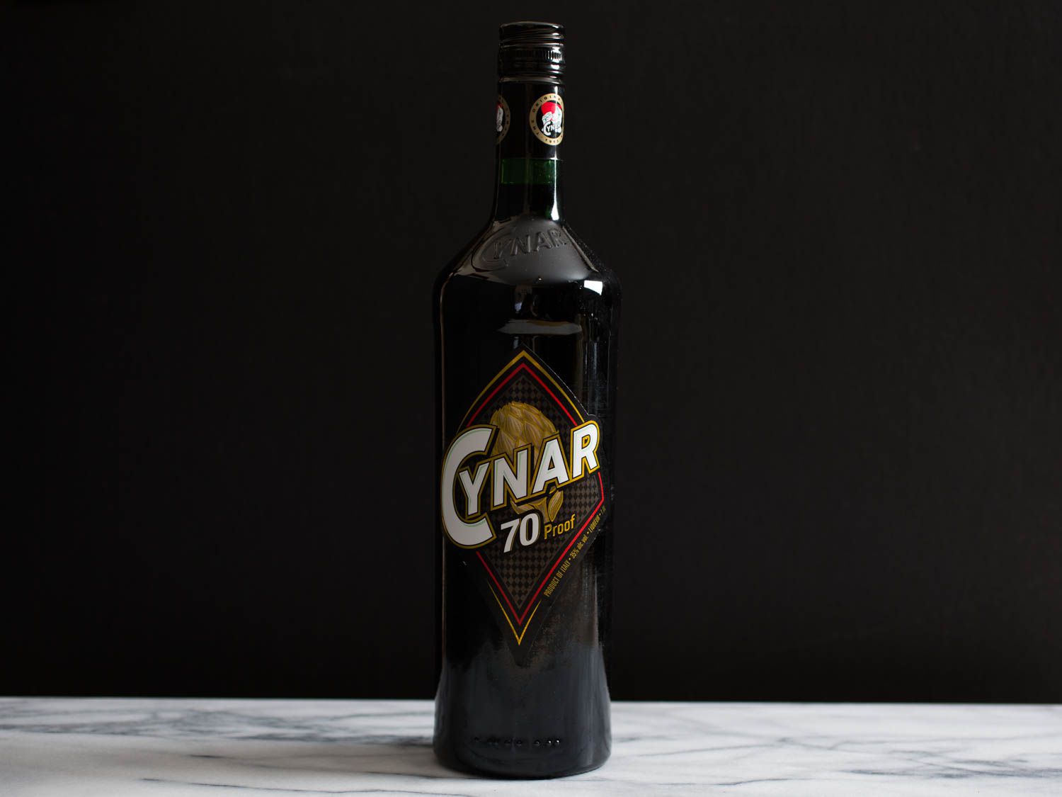 A bottle of Cynar liqueur.