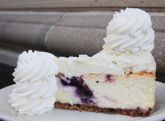 Wild Blueberry White Chocolate Cheesecake
