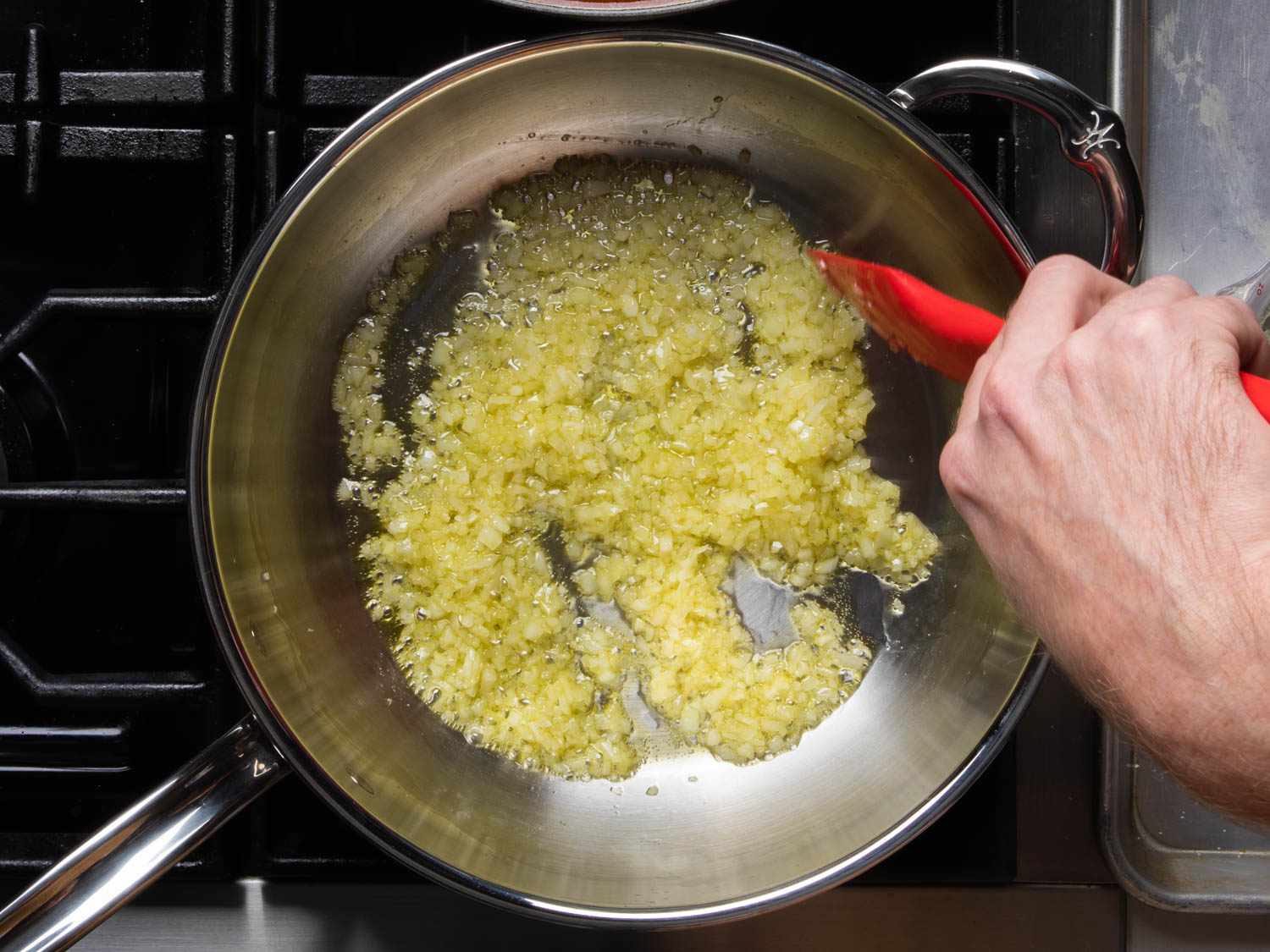 Cooking onion for risotto