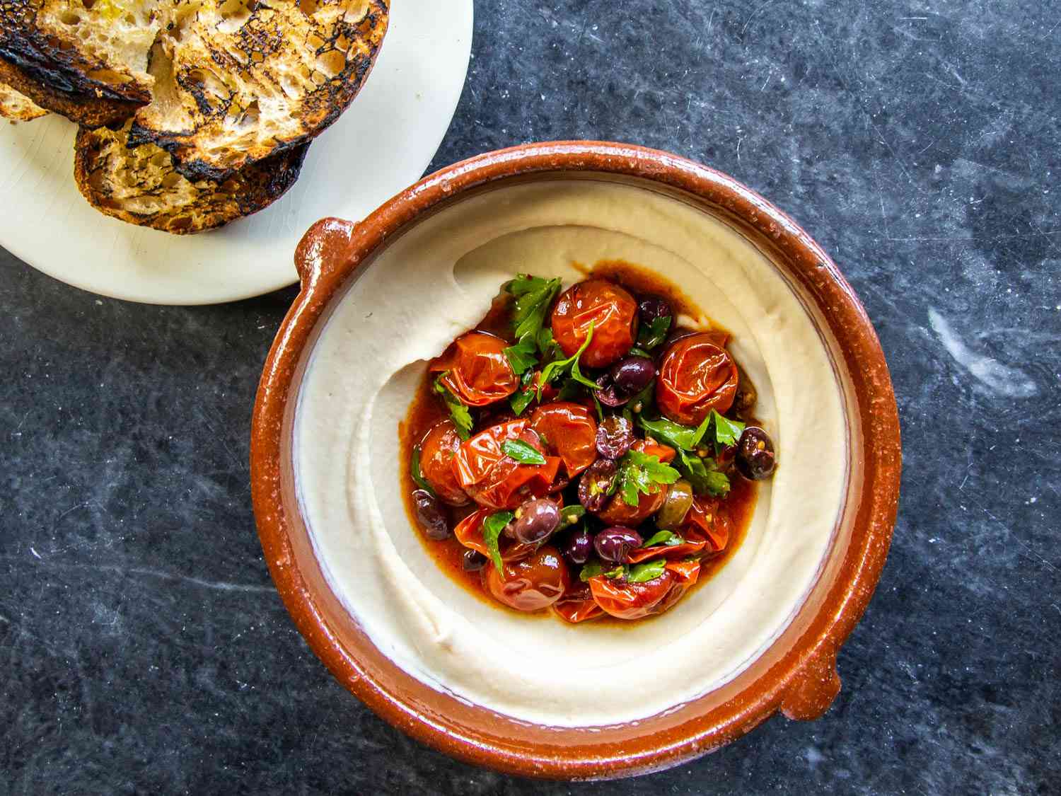 20200511-White-Bean-Dip-Puttanesca-Tomato-Salad-sasha-marx