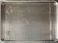 The Mrs. Anderson's Baking Half Sheet Baking and Cooling Rack in a baking sheet