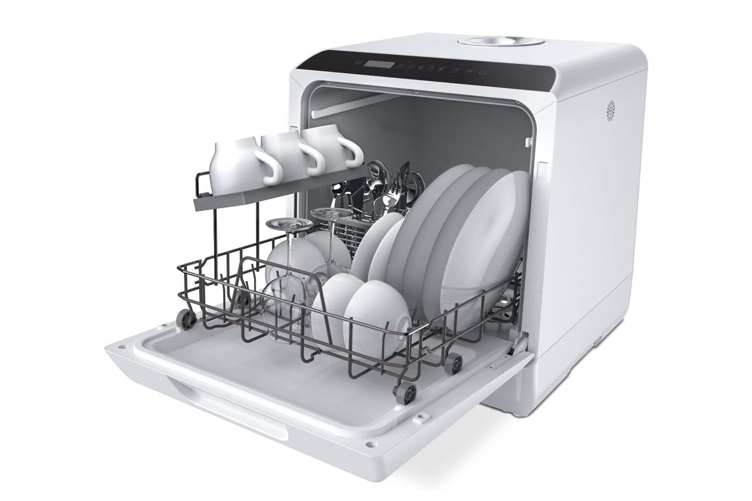 Hermitlux Countertop Dishwasher, 5 Washing Programs