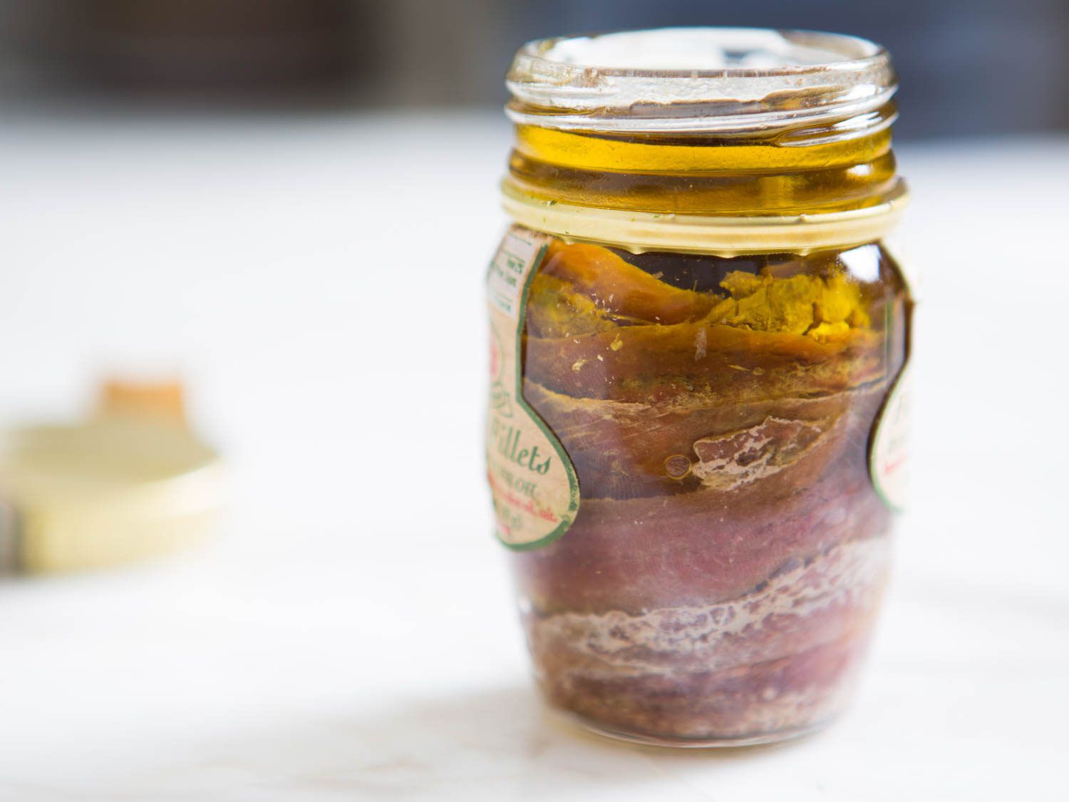 Anchovy fillets in olive oil