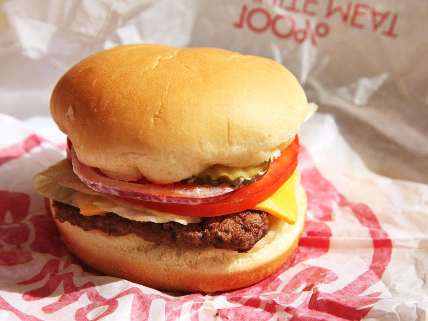 Junior cheeseburger deluxe from Wendy's 